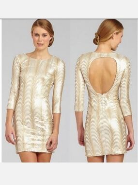Windsor Gold Sequin Dress Size 13